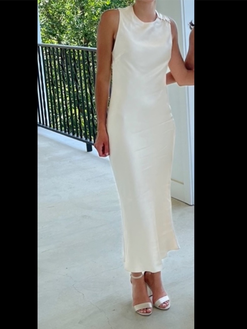 shona joy la lune Bias Sleeveless Midi Dress size US 2